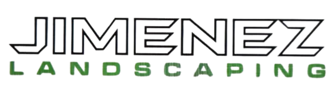 Jimenez Landscaping logo featuring bold black and green text, representing premier landscaping services in Delano and surrounding areas.